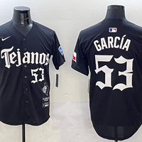 Men's Texas Rangers Adolis Garcia #53 Black Player Jersey