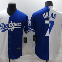 Men's Los Angeles Dodgers Julio Urias #7 White/Blue Replica Baseball Jersey1