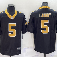 Men's New Orleans Saints Jarvis Landry #5 Black Game Jersey2
