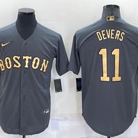 Men's Boston Red Sox Rafael Devers #11 Gray Replica Player Jersey1