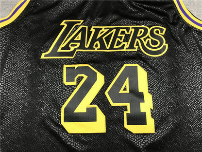 Men's Los Angeles Lakers Kobe Bryant #24 Black City Edition Swingman Jersey1