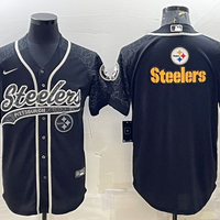 Men's Pittsburgh Steelers Black Retired Player RFLCTV Limited Jersey1