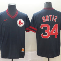 Men's Boston Red Sox David Ortiz #34 Navy Replica Player Jersey1