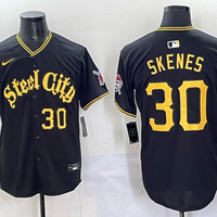Men's Pittsburgh Pirates Paul Skenes #30 Black Player Game Jersey