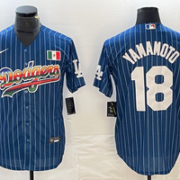 Men's Los Angeles Dodgers Yoshinobu Yamamoto #18 Blue Game Player Jersey1