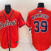 Men's Detroit Tigers Zach McKinstry #39 Orange Limited Player Jersey