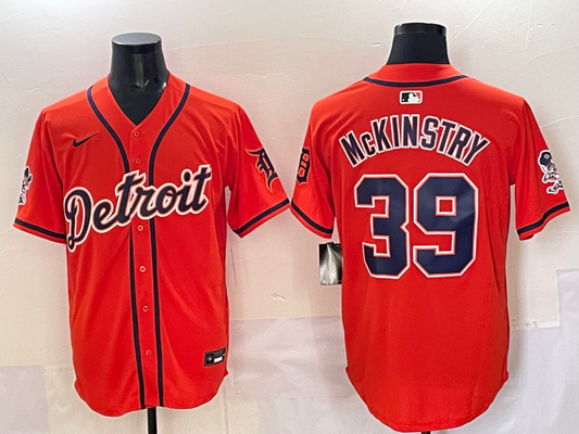 Men's Detroit Tigers Zach McKinstry #39 Orange Limited Player Jersey