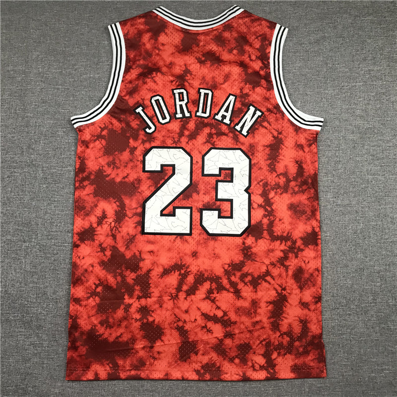 Men's Chicago Bulls Michael Jordan #23 Red Galaxy Swingman Jersey1