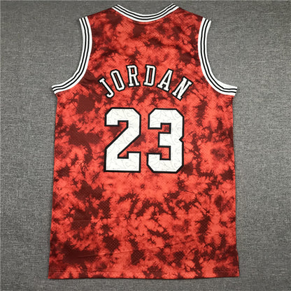 Men's Chicago Bulls Michael Jordan #23 Red Galaxy Swingman Jersey1