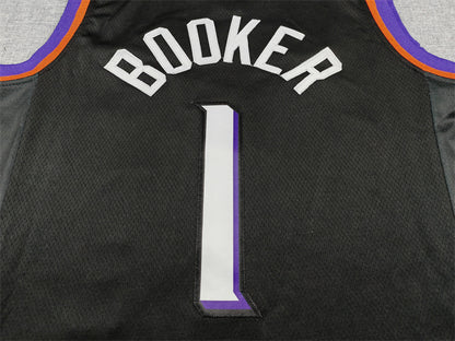 Men's Phoenix Suns Devin Booker #1 Black Swingman Jersey - Statement Edition