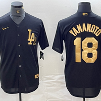 Men's Los Angeles Dodgers Yoshinobu Yamamoto #18 Black Limited Player Jersey1