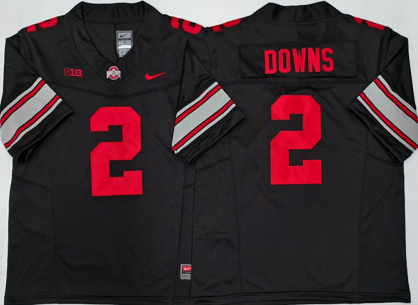 Men's Ohio State Buckeyes Caleb Downs #2 Black Player Jersey