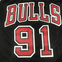 Men's Chicago Bulls Dennis Rodman 1997-98 Black Hardwood Classics Swingman Jersey1