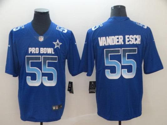 Men's Dallas Cowboys Leighton Vander Esch #55 Blue All Star Game Jersey1
