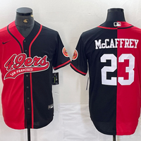 Men's San Francisco 49ers Christian McCaffrey #23 Red/Black Game Player Jersey1 Joint Edition