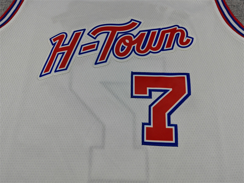 Men's Houston Rockets Kevin Durant #7 White 2025/26 Swingman Jersey - City Edition