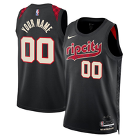 Men's Portland Trail Blazers Black 2023/24 Custom Swingman Jersey1 - City Edition