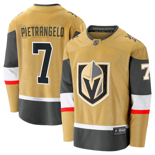 Men's Vegas Golden Knights Alex Pietrangelo #7 Fanatics Gold Home Breakaway Jersey