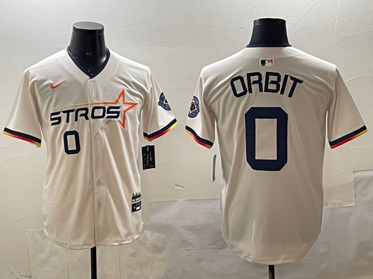 Men's Houston Astros Orbit #0 Cream 2025 City Connect Limited Player Jersey1