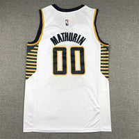 Men's Indiana Pacers Bennedict Mathurin #00 White 2022/23 Swingman Jersey1 - Association Edition