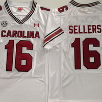 Men's South Carolina Gamecock Lanorris Sellers #16 White Player Jersey