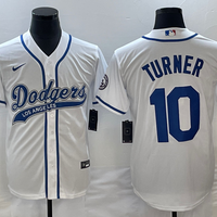 Men's Los Angeles Dodgers Justin Turner #10 White Player Jersey1 Joint Edition