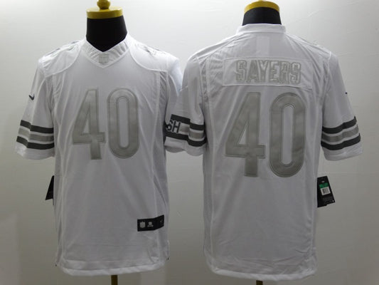 Men's Chicago Bears Gale Sayers #40 White Game Jersey1