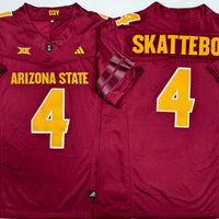 Men's Arizona State Sun Devils Cameron Skattebo #4 Red Jersey