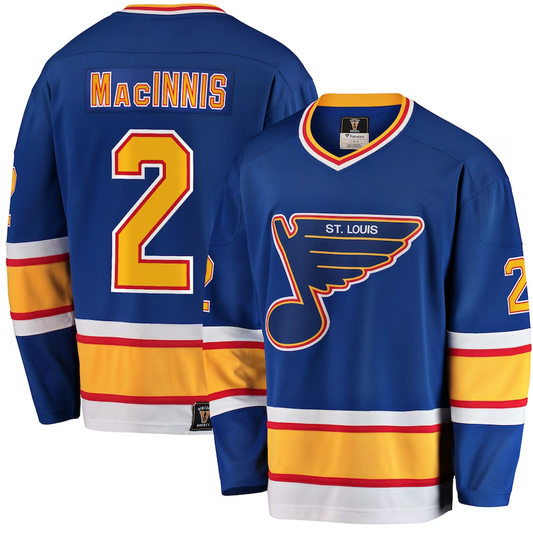Men's St. Louis Blues Al Macinnis #2 Blue Premier Breakaway Retired Player Jersey1