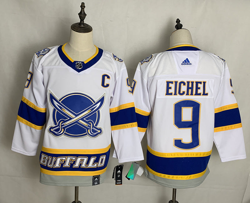 Men's Buffalo Sabres Jack Eichel #9 White Player Game Jersey1