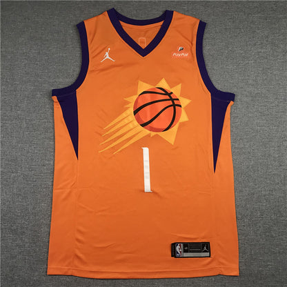 Men's Phoenix Suns Devin Booker Orange 2019/20 Fast Break Replica Player Jersey1