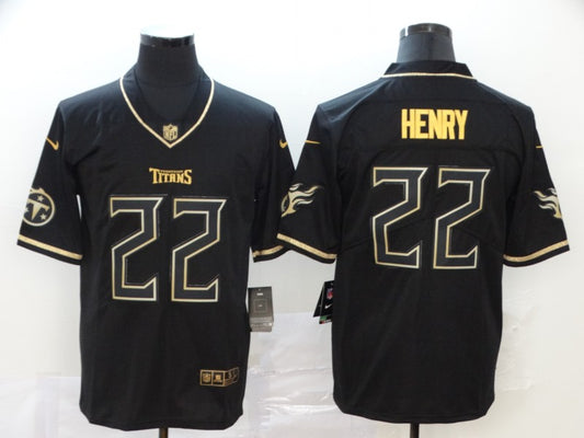 Men's Tennessee Titans Derrick Henry #22 Black Game Jersey1