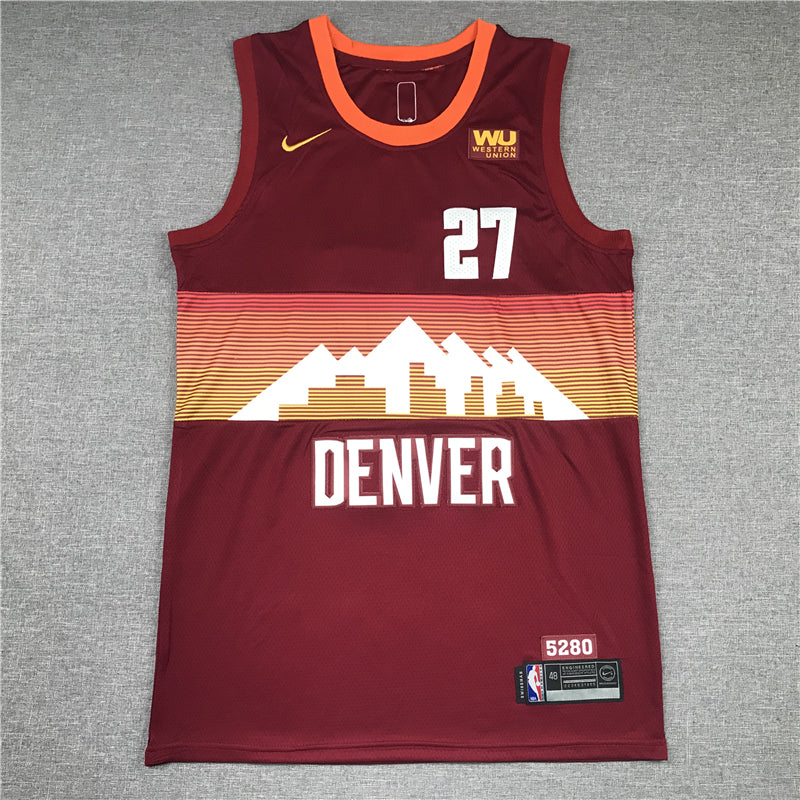 Men's Denver Nuggets Jamal Murray Red Swingman Player Jersey1