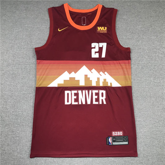 Men's Denver Nuggets Jamal Murray Red Swingman Player Jersey1