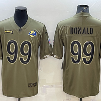 Men's Los Angeles Rams Aaron Donald #99 Olive 2022 Salute To Service Limited Jersey1