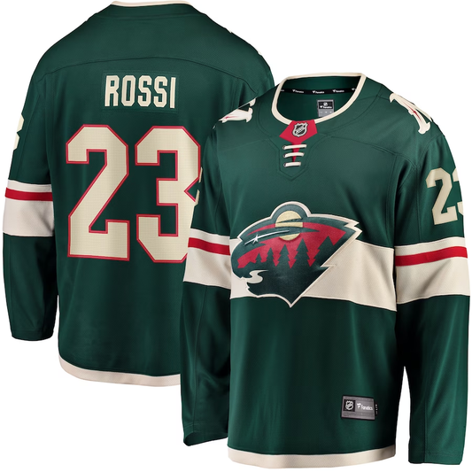 Men's Minnesota Wild Marco Rossi #23 Green Home Breakaway Player Jersey1