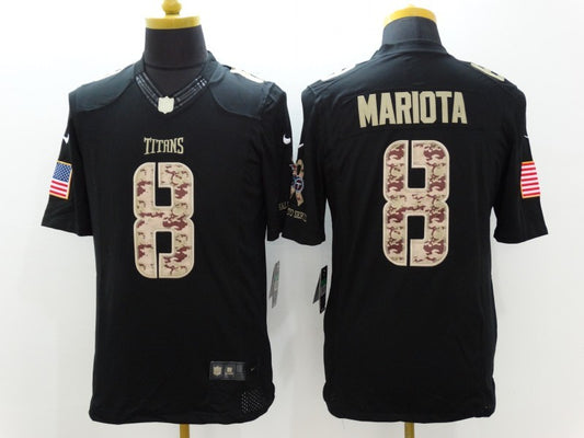 Men's Tennessee Titans Marcus Mariota #8 Black Authentic Game Jersey1