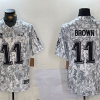Men's Philadelphia Eagles A.J. Brown #11 Arctic Camo 2024 Salute to Service Limited Jersey1