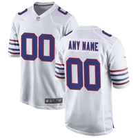 Custom1 Buffalo Bills White Alternate Game Jersey1
