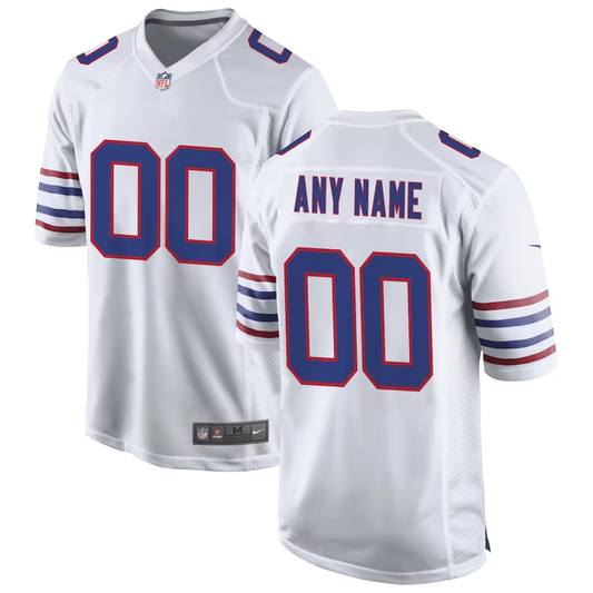 Custom1 Buffalo Bills White Alternate Game Jersey1