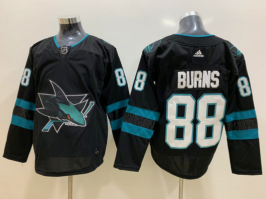 Men's San Jose Sharks Brent Burns #88 Black Alternate Breakaway Player Jersey1