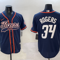 Men's Detroit Tigers Jake Rogers #34 Navy Player Jersey1
