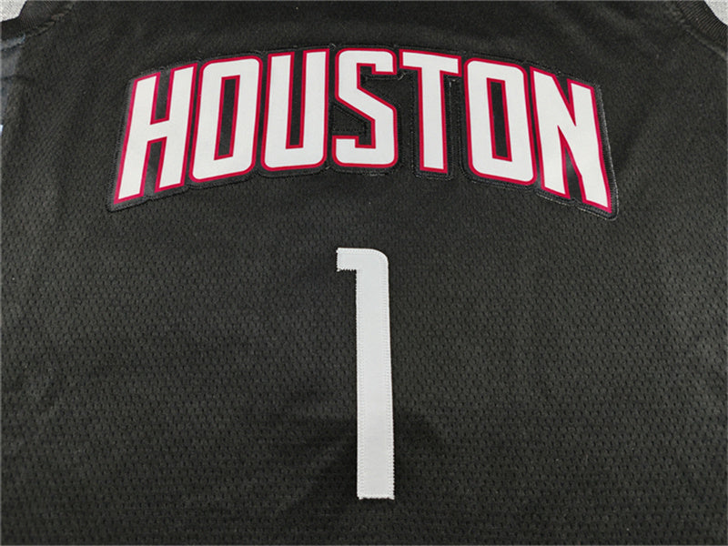 Men's Houston Rockets Amen Thompson #1 Black Swingman Jersey - Statement Edition