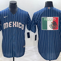 Men's 2023 World Baseball Classic Mexico Navy Jersey1