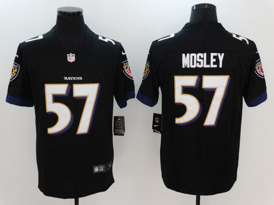 Men's Baltimore Ravens C.J. Mosley #57 Black Player Game Jersey1