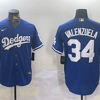 Men's Los Angeles Dodgers Fernando Valenzuela #34 Royal Game Player Jersey1