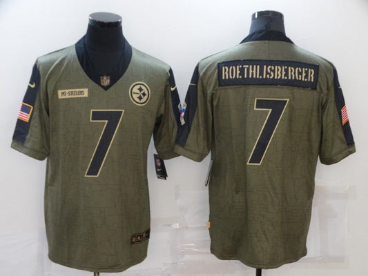 Men's Pittsburgh Steelers Ben Roethlisberger #7 Brown Game Player Jersey1