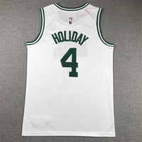 Men's Boston Celtics Jrue Holiday #4 White Swingman Jersey1 - Association Edition