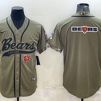 Men's Chicago Bears Olive 2022 Salute To Service Limited Jersey1