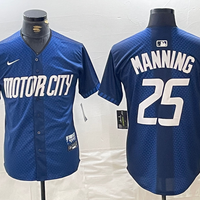 Men's Detroit Tigers Matt Manning #25 Navy 2024 City Connect Limited Player Jersey1